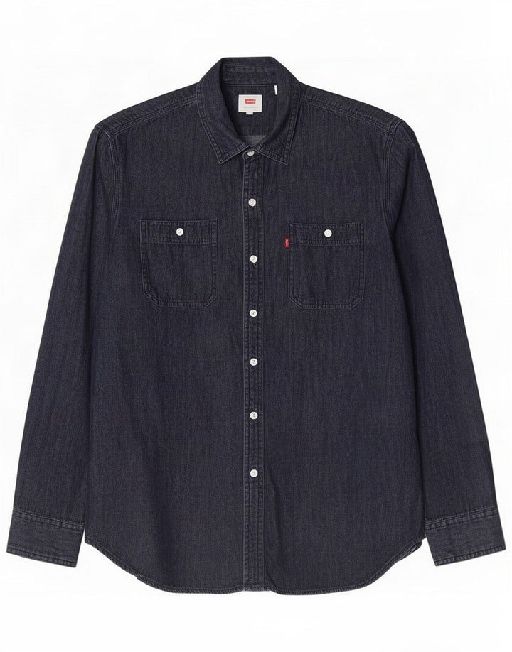 Męska koszula dżinsowa Levi's, duża, granatowa, bawełniana