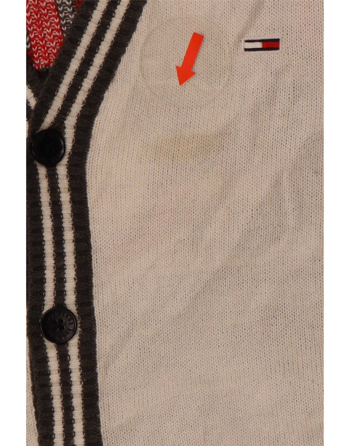 Męski sweter rozpinany z grafiką Tommy Hilfiger w kolorze średnioszarym