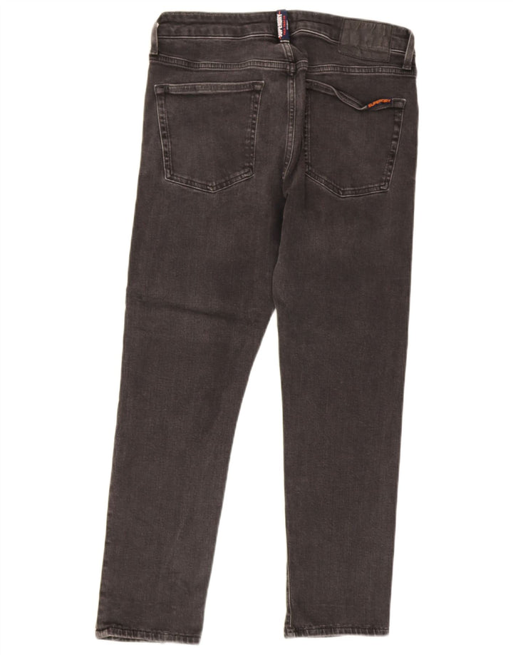 Damskie jeansy Superdry Crop W32 L25 Szara bawełna