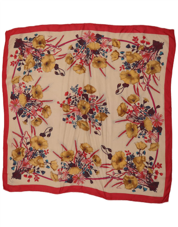 Gucci Damski graficzny kwadratowy szalik w jednym rozmiarze, wielokolorowy, kwiatowy projektant