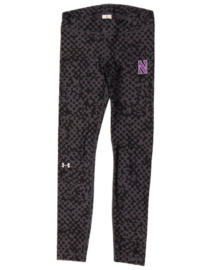 Legginsy damskie Under Armour UK 12, średnioszary, geometryczny poliester