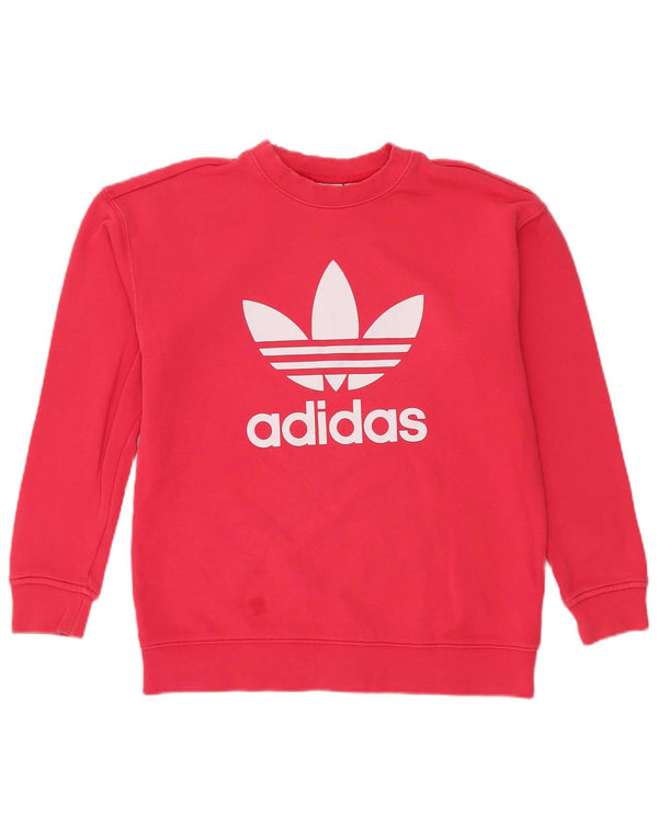 Damska bluza Adidas Graphic Oversized Sweter UK 8 Small Red Cotton