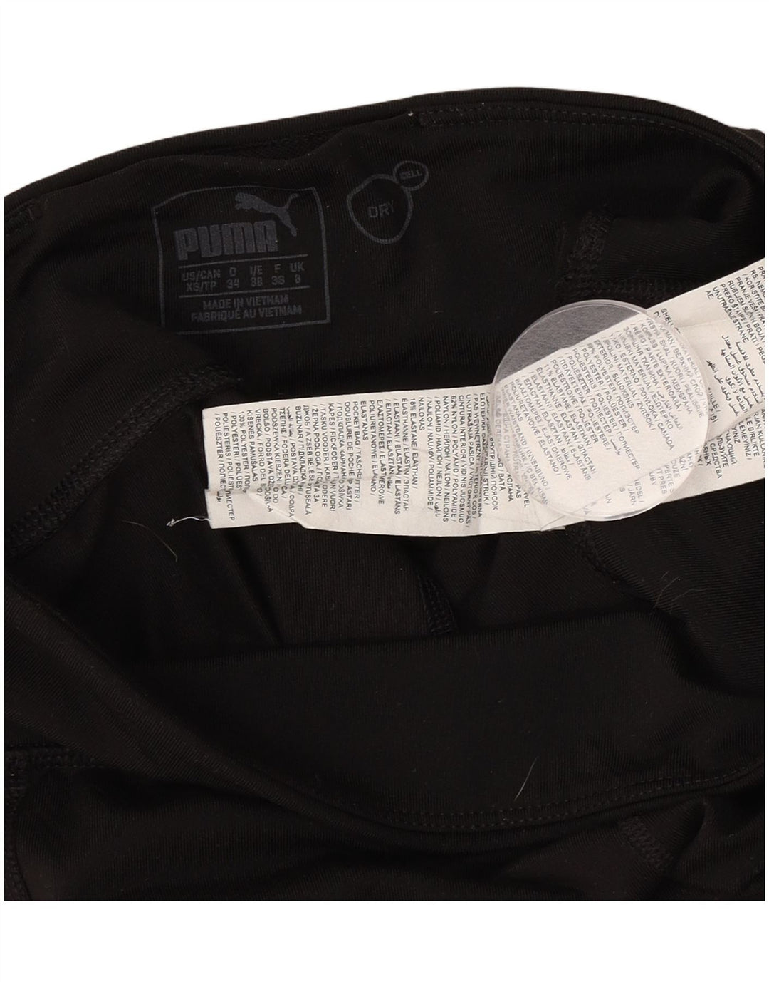 Legginsy Damskie Puma UK 8 Małe Czarne Poliester