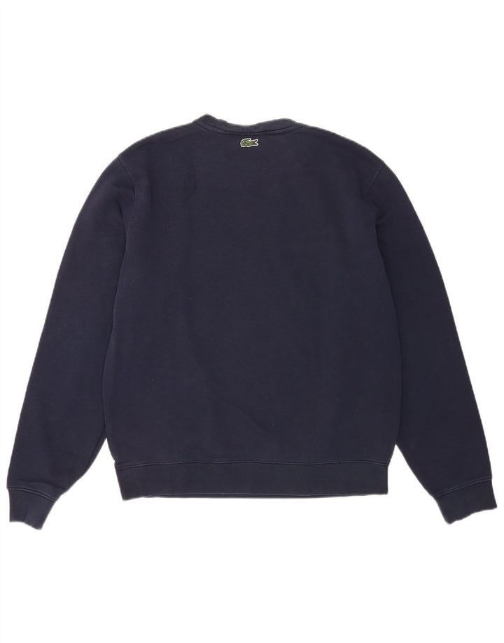 Lacoste Męska bluza z grafiką, rozmiar 4, średnia, granatowa, bawełniana