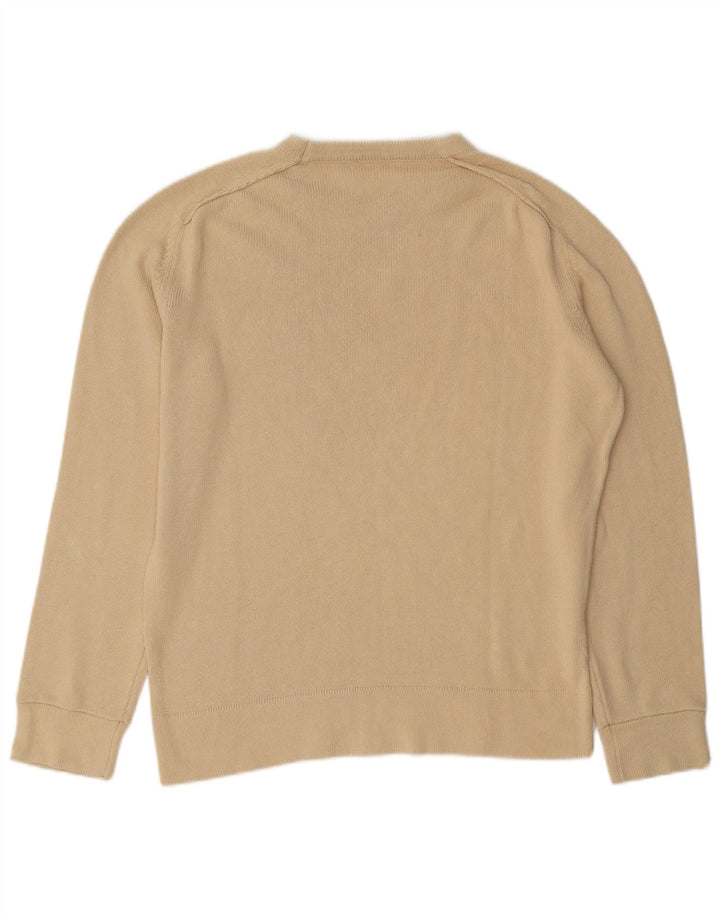 Damski sweter Calvin Klein o regularnym kroju z okrągłym dekoltem, UK 12, średni beż