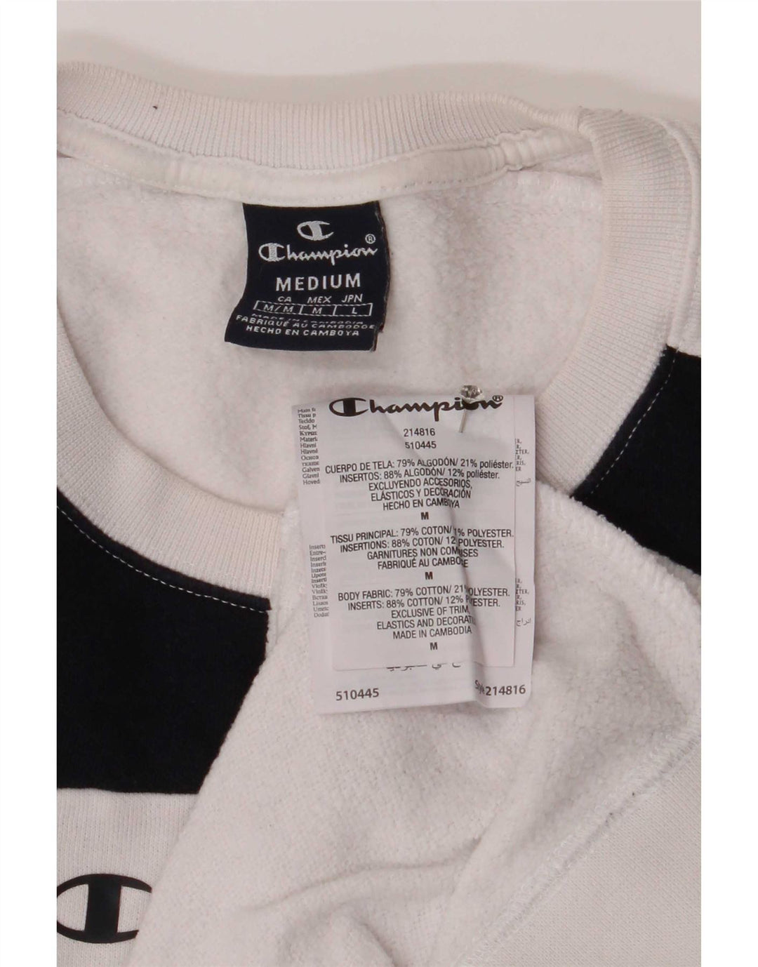 Sweter męski Champion, bawełniany, w kolorze średniej bieli