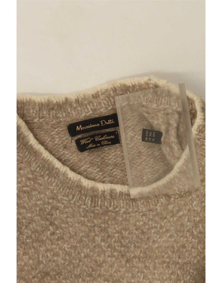 Męski sweter Massimo Dutti z dekoltem w łódkę XL, beżowy, nakrapiany