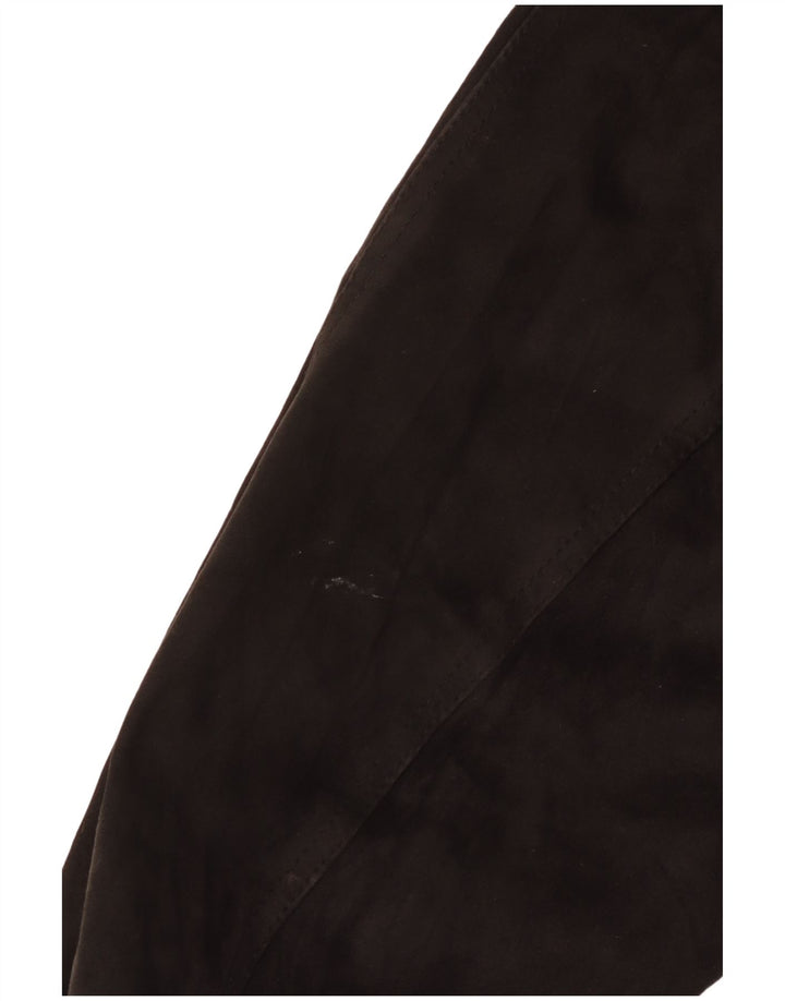 Vintage męska zamszowa kurtka bomber IT 52 XL czarna skóra