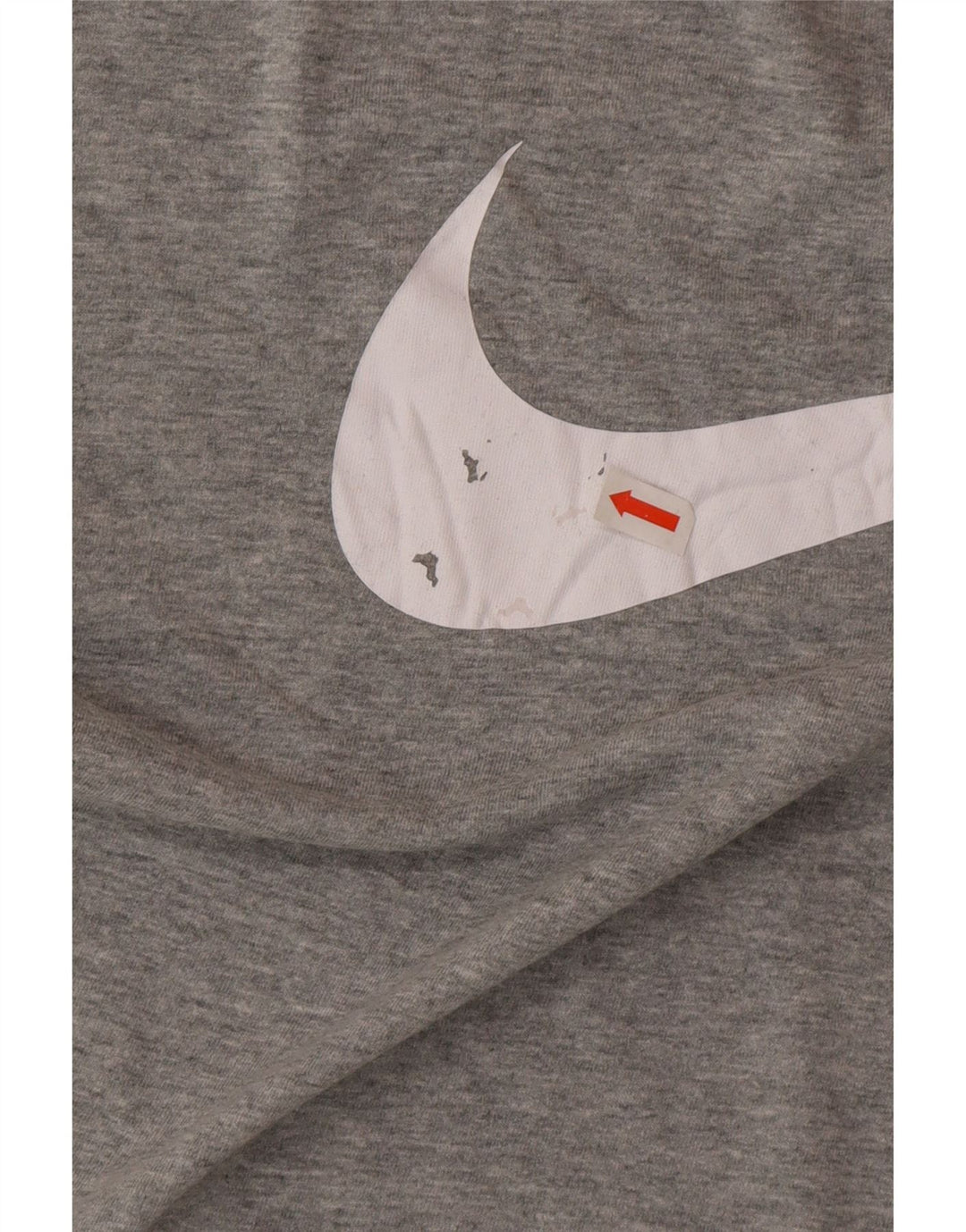Męski T-shirt z grafiką Nike, mały, szary, bawełniany