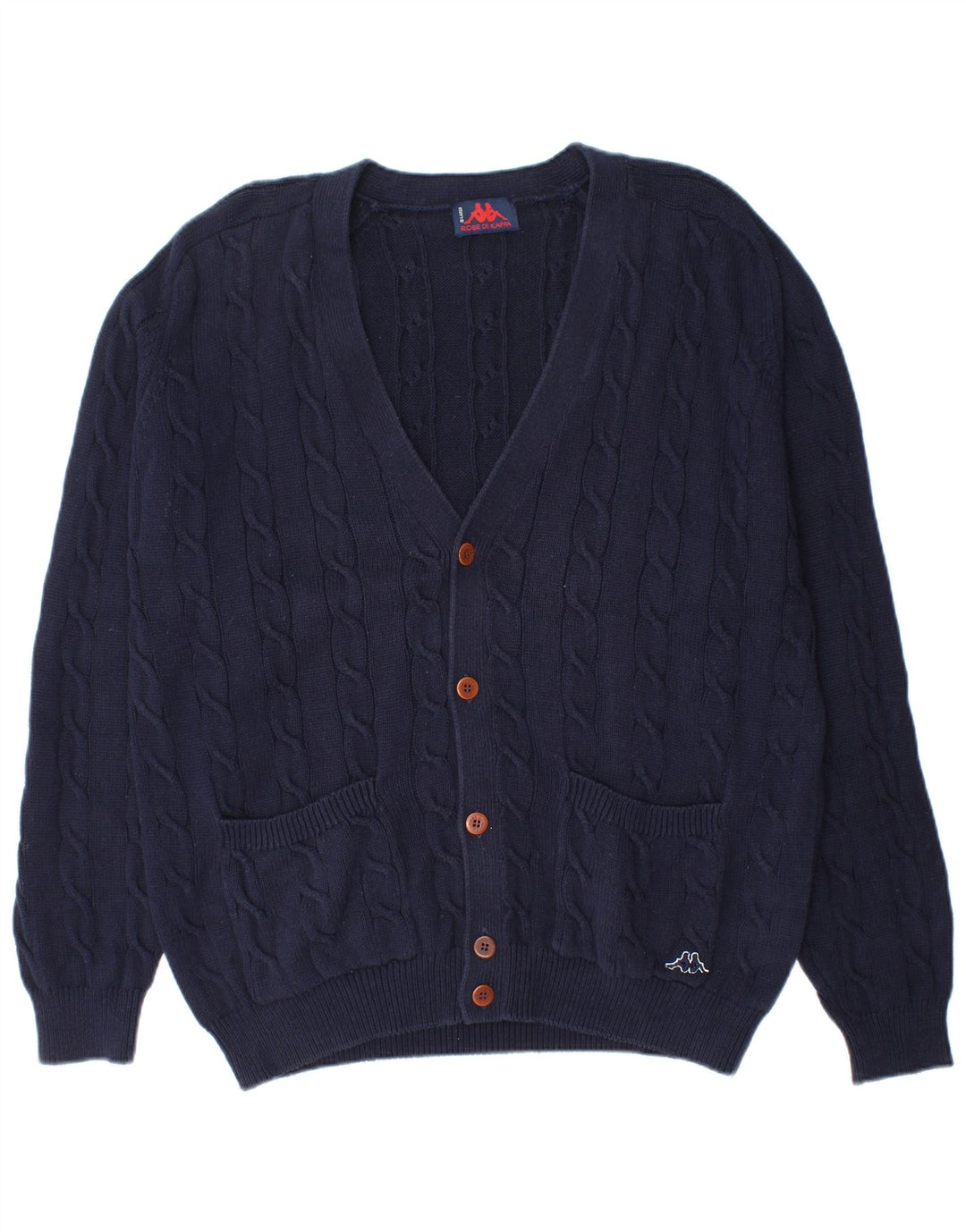 Męski sweter Kappa, duży, granatowy, bawełniany