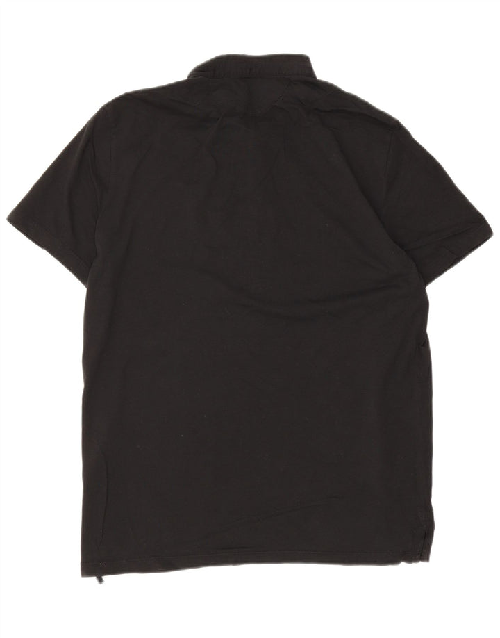 Męska koszulka polo All Saints, średnia czarna, bawełniana