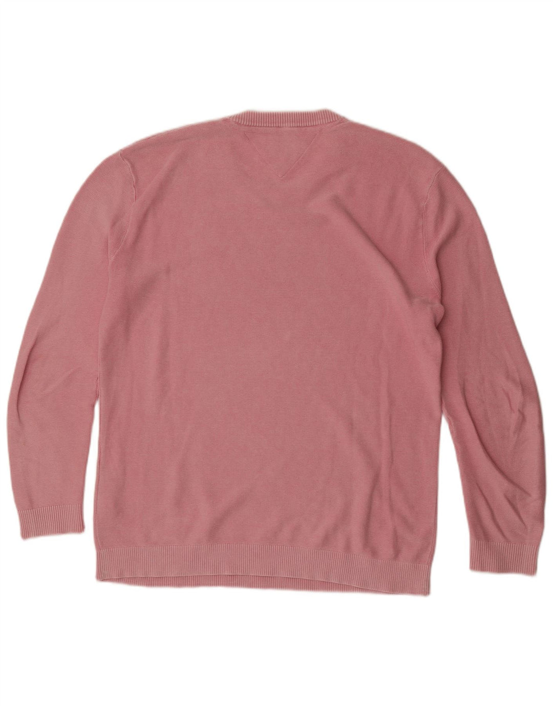 Męski sweter z okrągłym dekoltem Tommy Hilfiger, duży, różowy