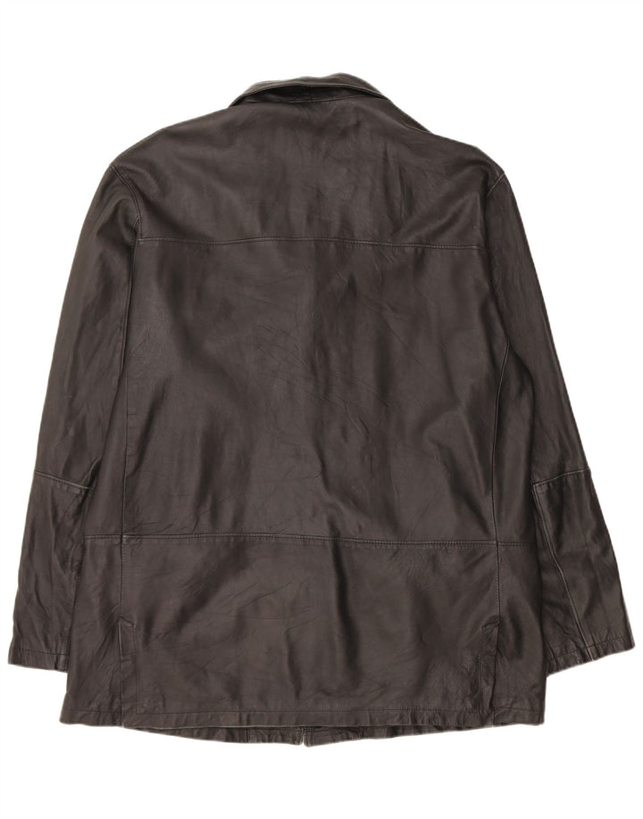 Bizzarro Męska marynarka zapinana na 3 guziki IT 54 2XL Czarna skóra