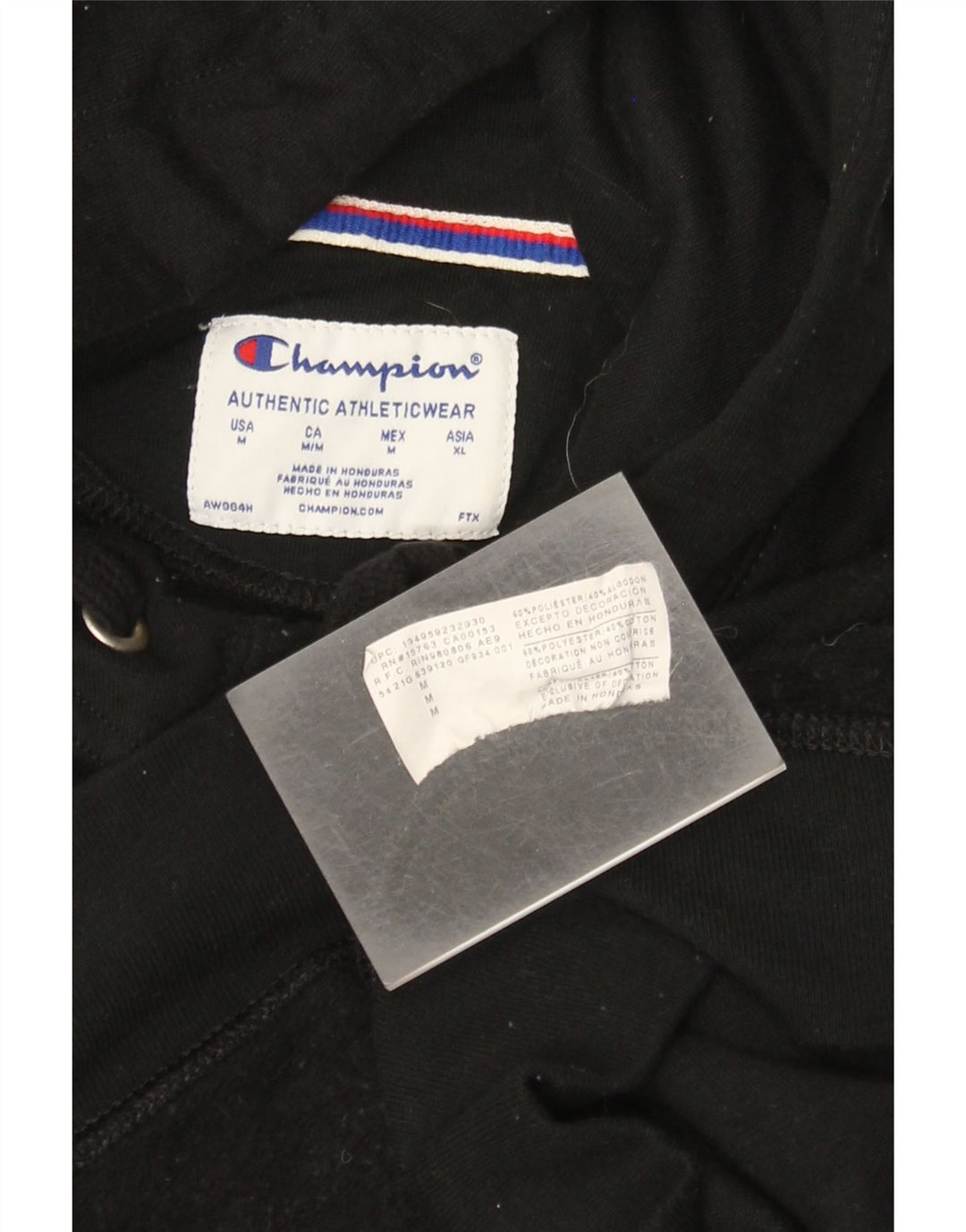 Damska bluza z kapturem Champion Graphic UK 14, średni czarny poliester