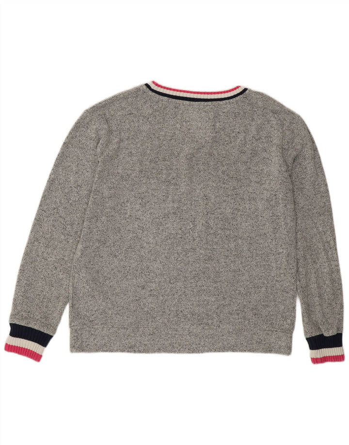Damski sweter z grafiką SUPERDRY UK 12, średnioszary, wiskoza