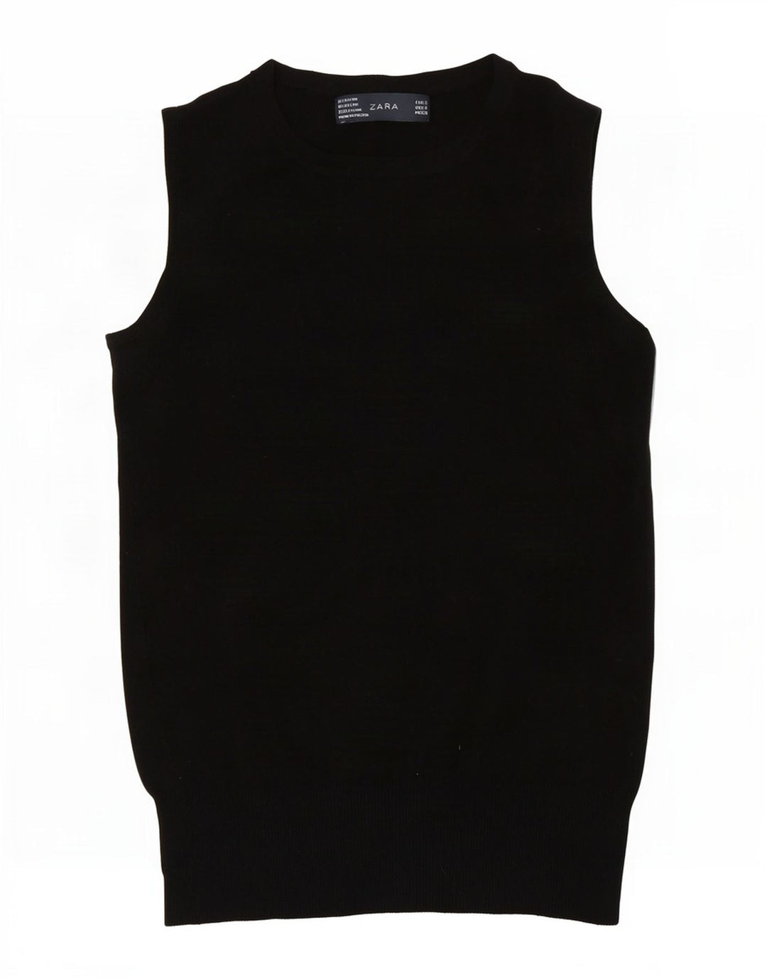 Damski podkoszulek Zara z kamizelką UK 8 Small Black Rayon
