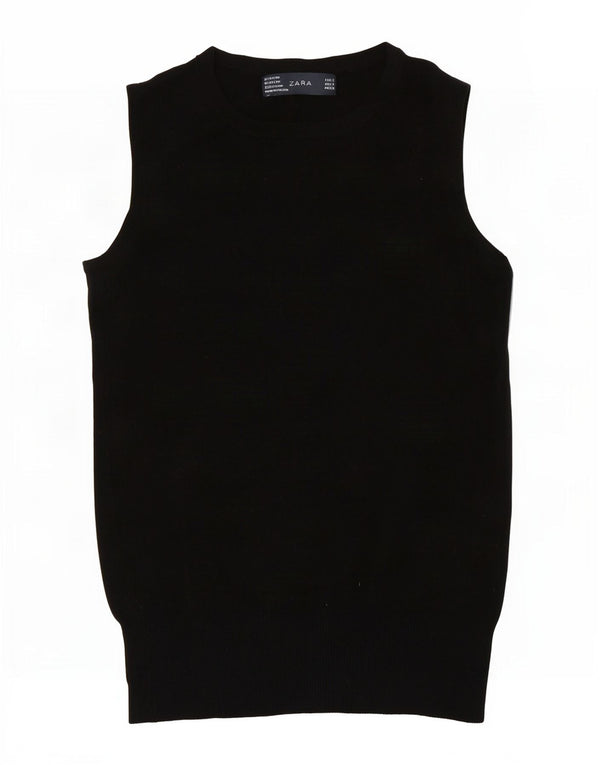 Damski podkoszulek Zara z kamizelką UK 8 Small Black Rayon