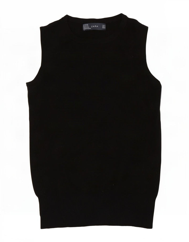 Damski podkoszulek Zara z kamizelką UK 8 Small Black Rayon