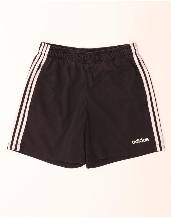Męskie spodenki sportowe Adidas, średnie czarne, bawełniane