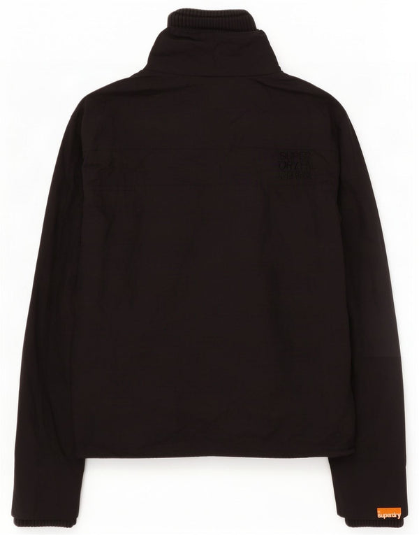 Damska kurtka przeciwdeszczowa Superdry Graphic UK 14, średni czarny nylon