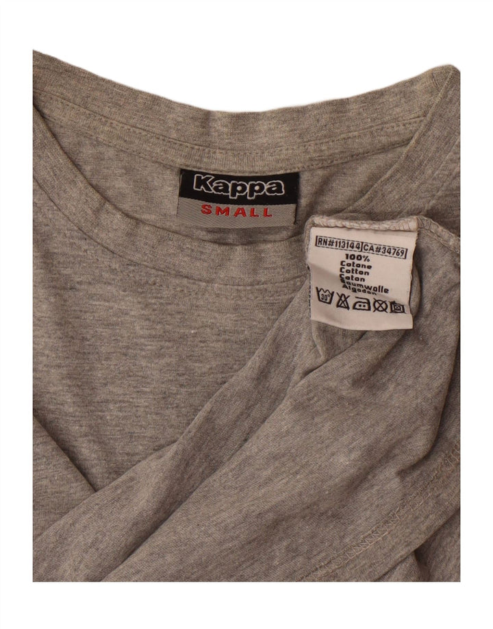 KAPPA Womens Oversized T-Shirt Top UK 10 Small Grey Cotton Vintage Kappa and Second-Hand Kappa from Messina Hembry 