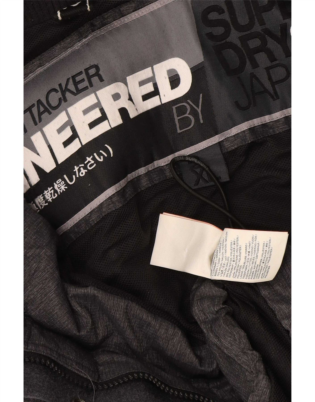 Męska kurtka wiatrówka Superdry UK 44 2XL Czarny poliester