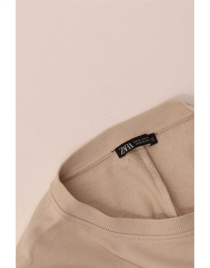 Damski sweter Zara z rękawem 3/4, UK 10, mały beż