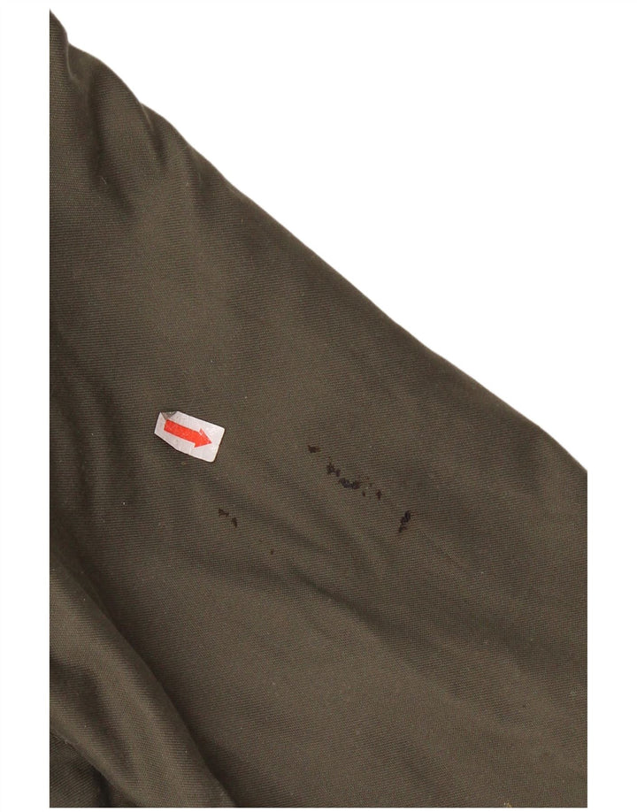 Vintage męska kurtka wojskowa z kapturem i kapturem UK 38 Medium Khaki