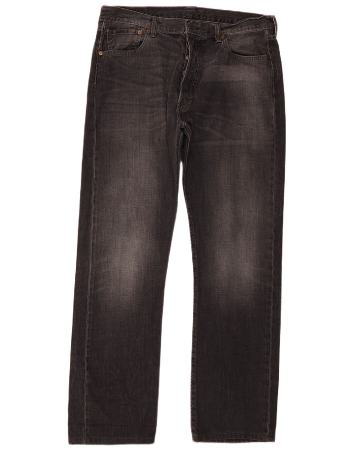 Męskie dżinsy Levi's 501 Straight W36 L34 Szara bawełna