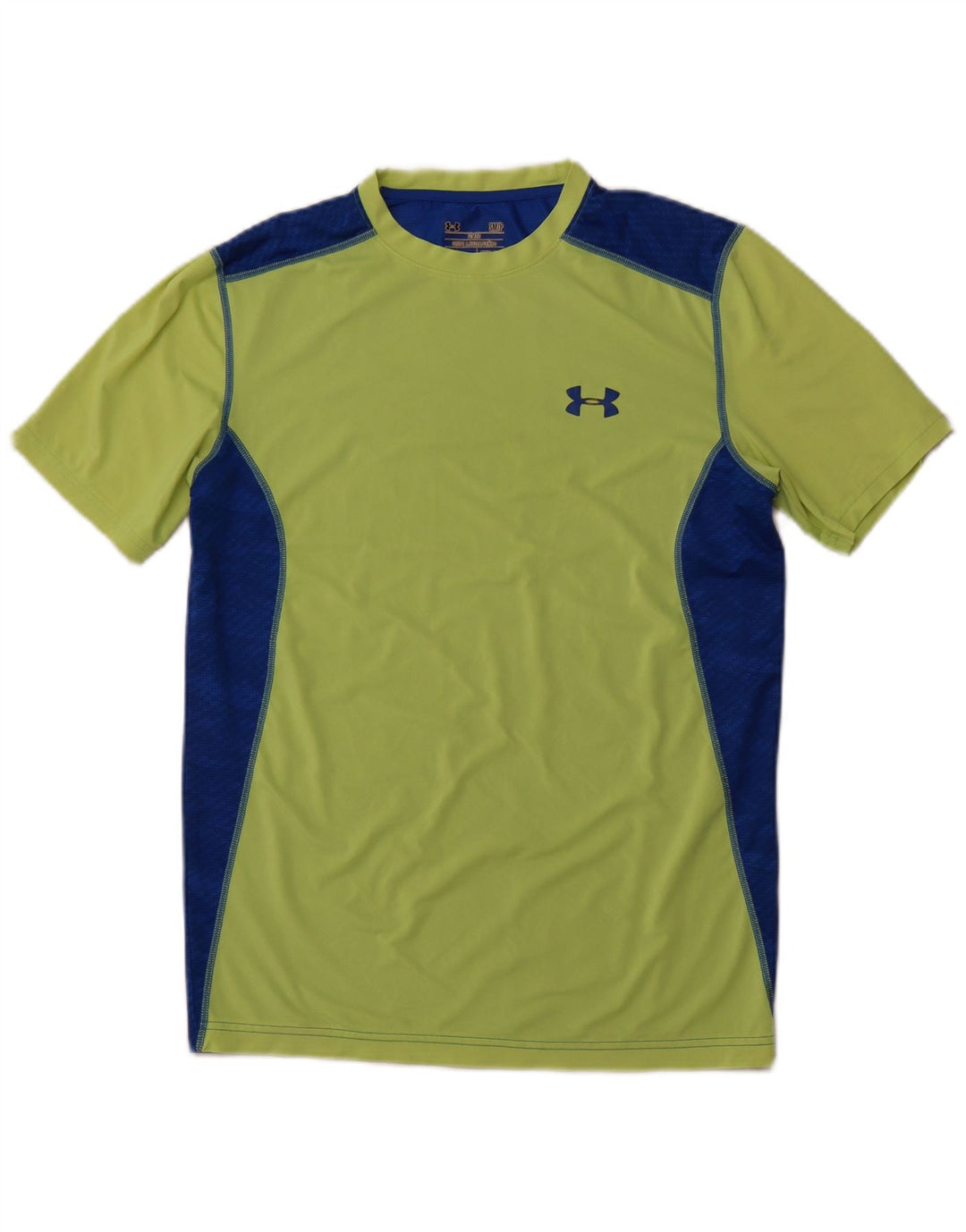 Męski T-shirt UNDER ARMOUR Heat Gear, mały, zielony, z blokami kolorów