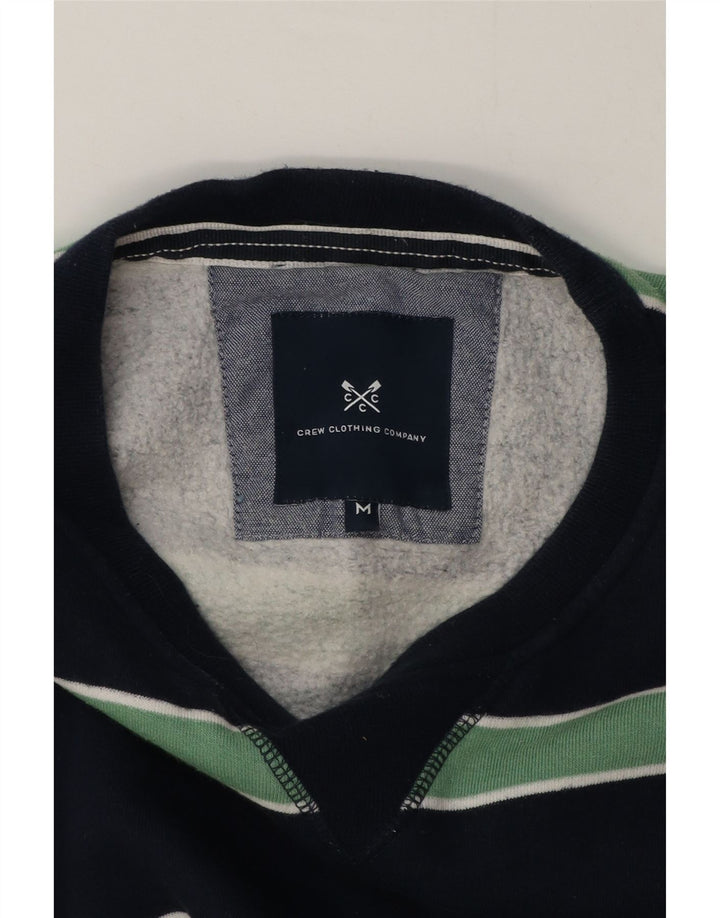 Crew Clothing Męska bluza z kapturem Sweter Średni granatowy bawełniany w paski