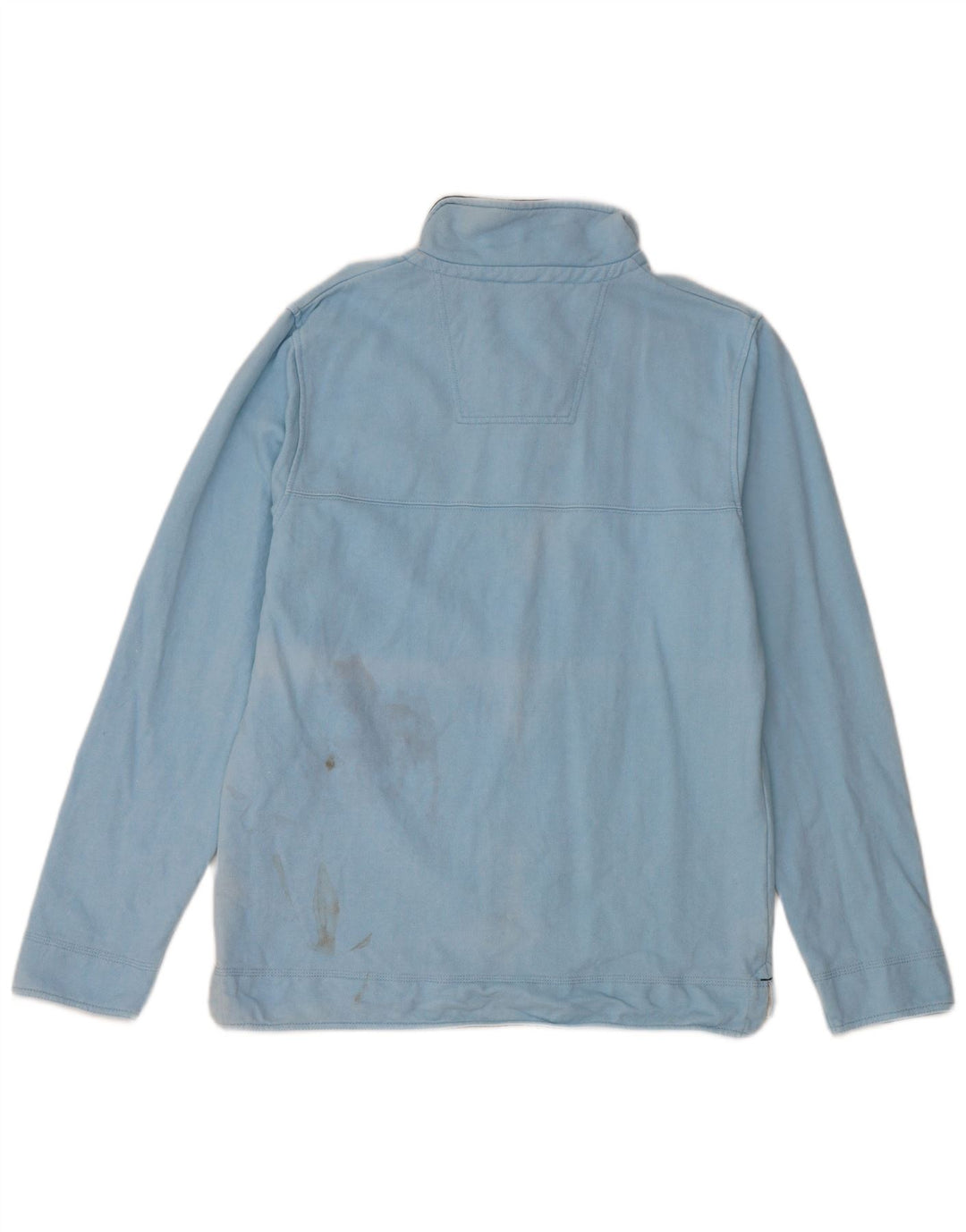 Crew Clothing Męska bluza z zamkiem błyskawicznym, średnioniebieska, bawełniana