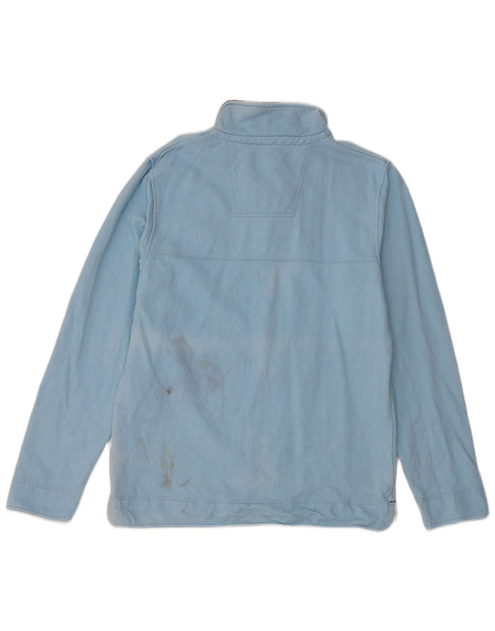Crew Clothing Męska bluza z zamkiem błyskawicznym, średnioniebieska, bawełniana