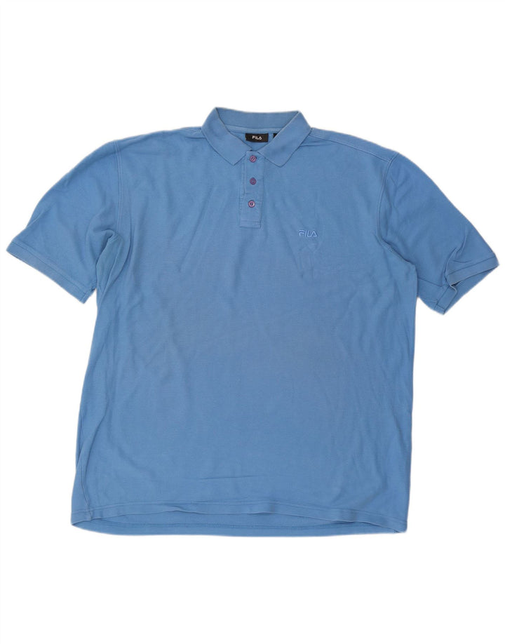 Męska koszulka polo FILA 2XL, niebieska, bawełniana
