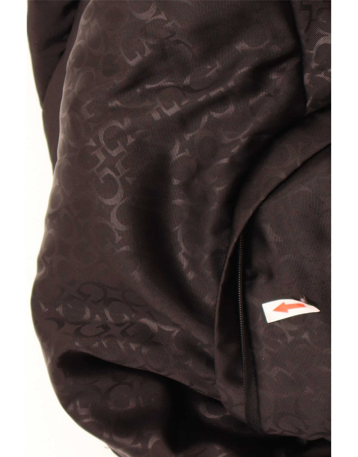 Damska wyściełana kurtka Guess Crop Graphic UK 6 XS, czarna, poliester