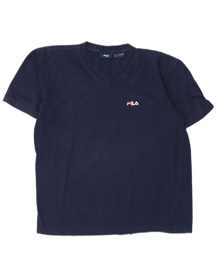 T-shirt męski FILA Top, średni, granatowy, bawełniany