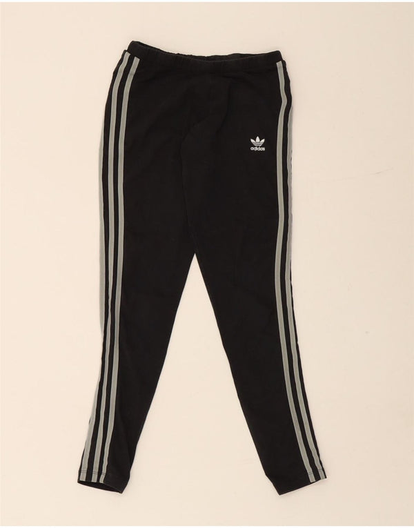 Damskie spodnie dresowe Adidas UK 10 Małe czarne bawełniane sportowe