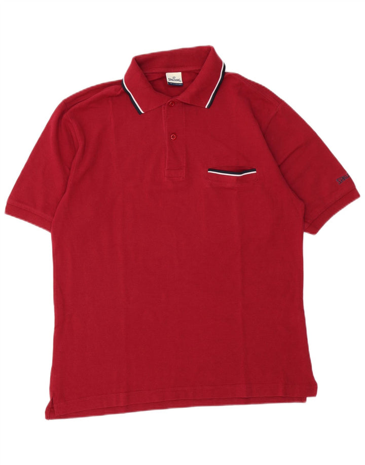 Męska koszulka polo Spalding, średnia, bordowa bawełna
