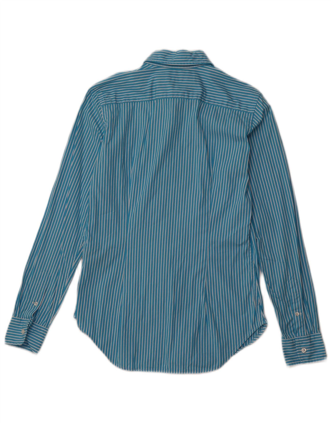 RALPH LAUREN Damska koszula oversize US 4, mała, niebieska, bawełniana w prążki