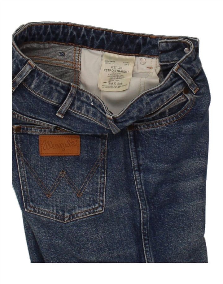 WRANGLER Womens Retro Straight Jeans W30 L27 Blue Cotton Vintage Wrangler and Second-Hand Wrangler from Messina Hembry 