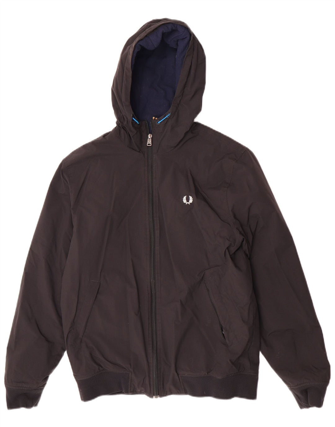 Męska kurtka bomber z kapturem Fred Perry UK 36, mała czarna, poliamid