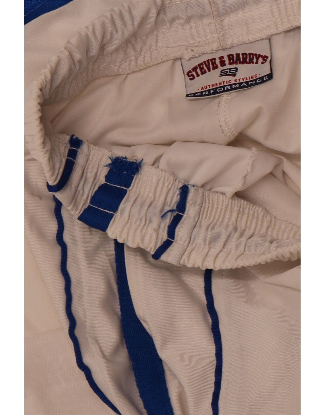 Męskie spodenki sportowe STEVE & BARYY'S, duży, biały, poliestrowy blok kolorów