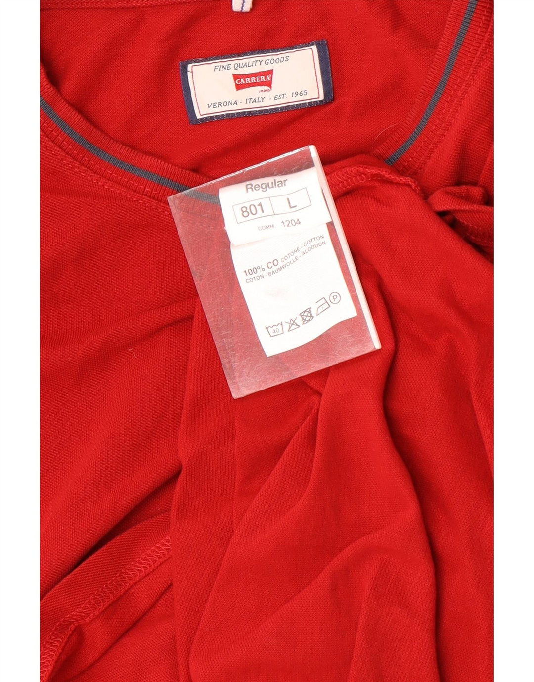 T-shirt męski Carrera, duży, czerwony, bawełniany