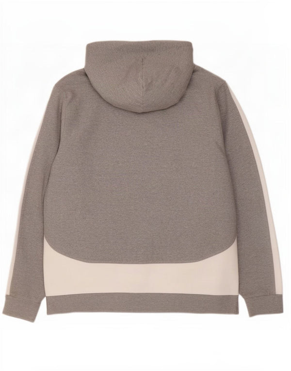 Jack Wills Męski sweter z kapturem XL, szary, bawełniany z blokami kolorów