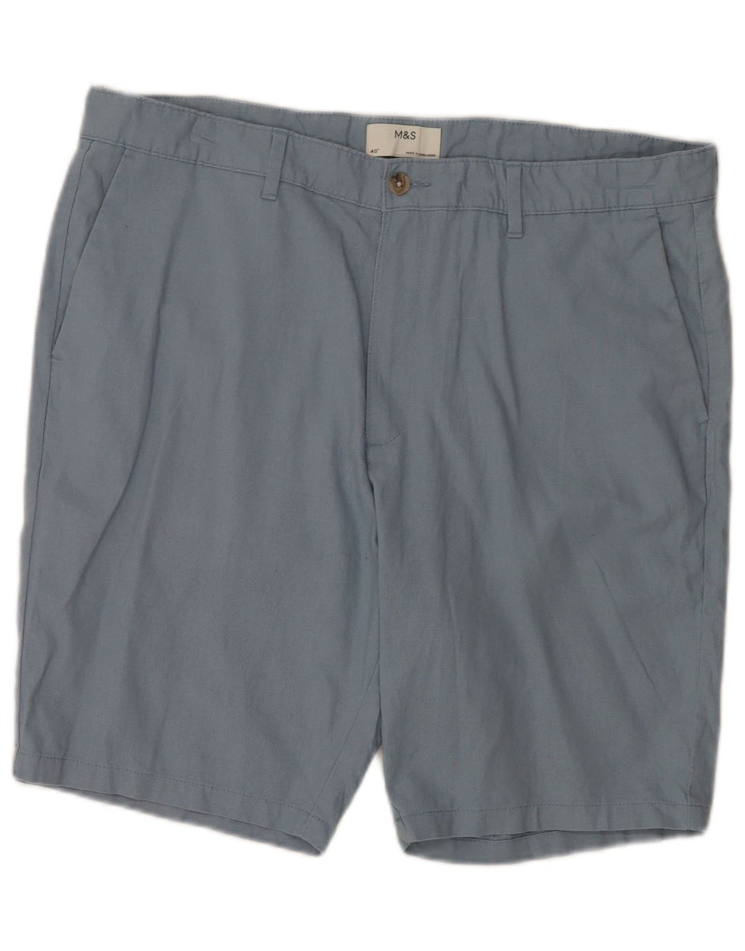 Męskie spodenki Chino Marks & Spencer W40 XL, niebieskie lniane