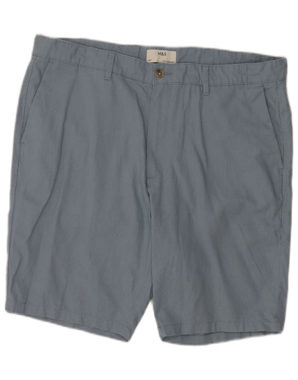 Męskie spodenki Chino Marks & Spencer W40 XL, niebieskie lniane