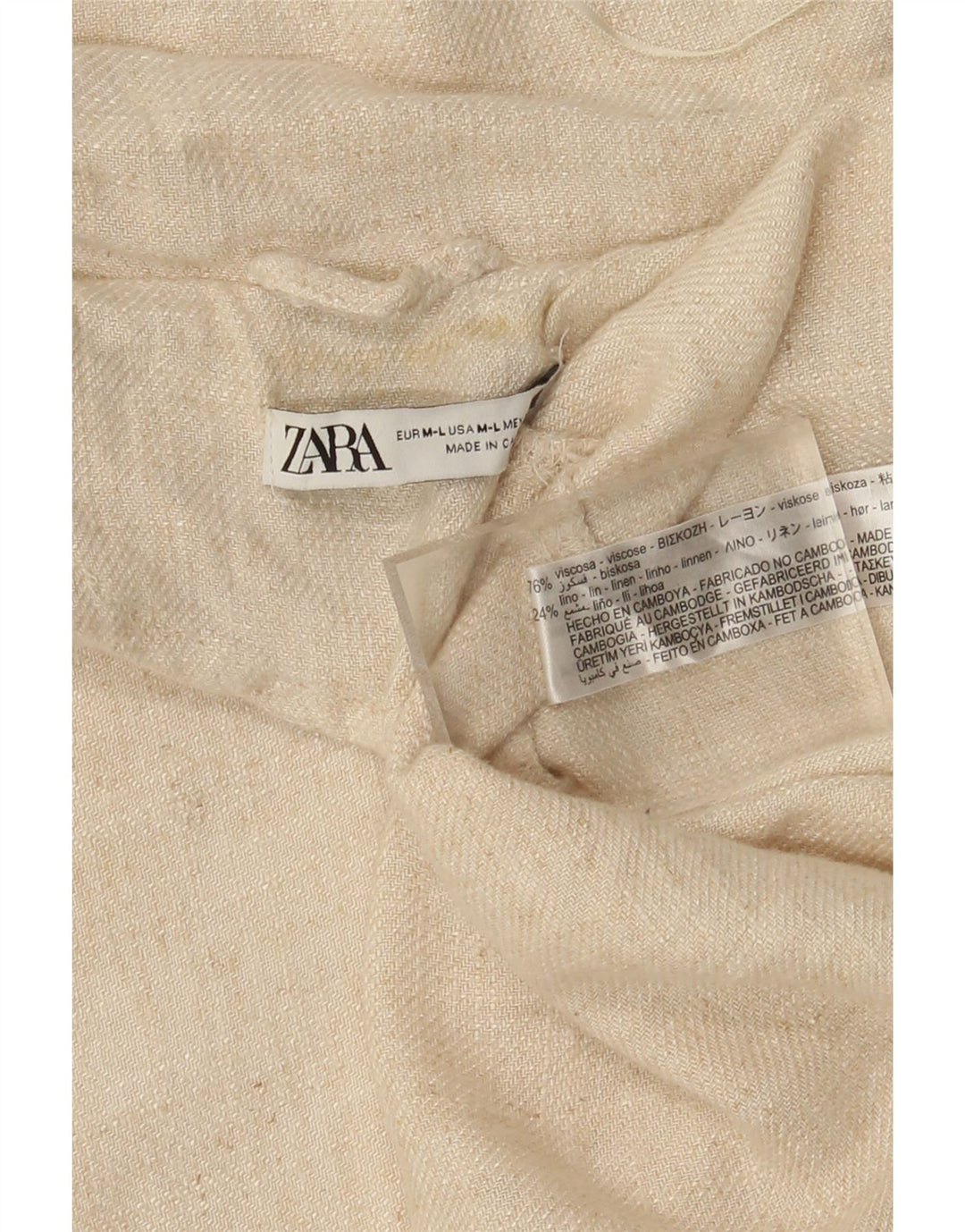 Damski płaszcz oversize, otwarty, oversize, UK 14, średni złamanej bieli, wiskoza
