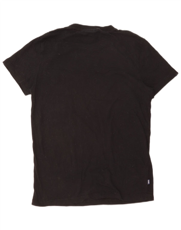 SUPERDRY Męski T-shirt Top Średni Czarny Bawełniany