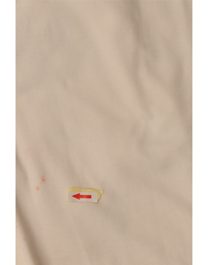 T-shirt damski Zara Top UK 16, duży, biały, bawełniany