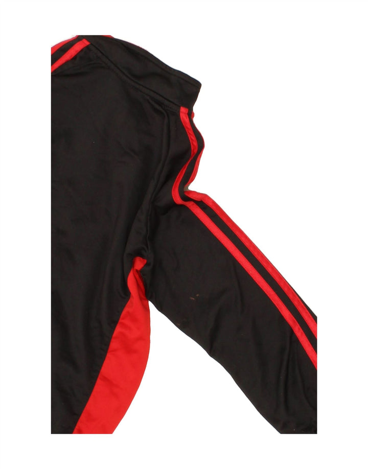 ADIDAS Boys Tracksuit Top Jacket 6-7 Years Black Colourblock Polyester Vintage Adidas and Second-Hand Adidas from Messina Hembry 